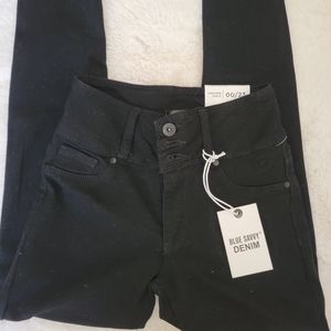 Blue Savvy Black Skinny Jeans